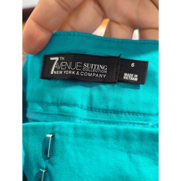 New York & Company Size 6 Teal 7th Avenue Suiting Collection Pants - Picture 3 of 7